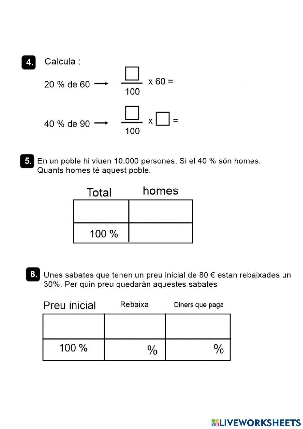 Proporcionalitat, escales i percentatges