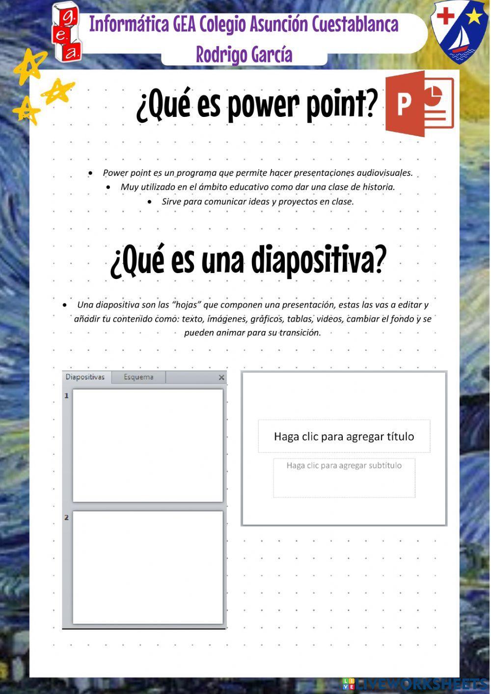¿Qué es un power point?