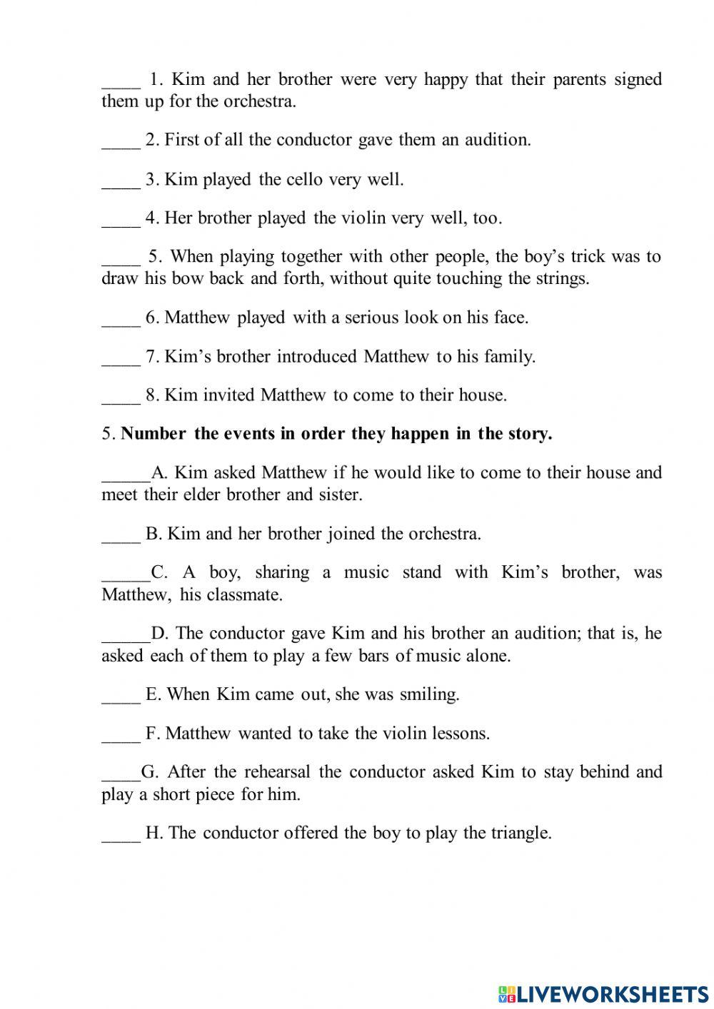 In the school orchestra