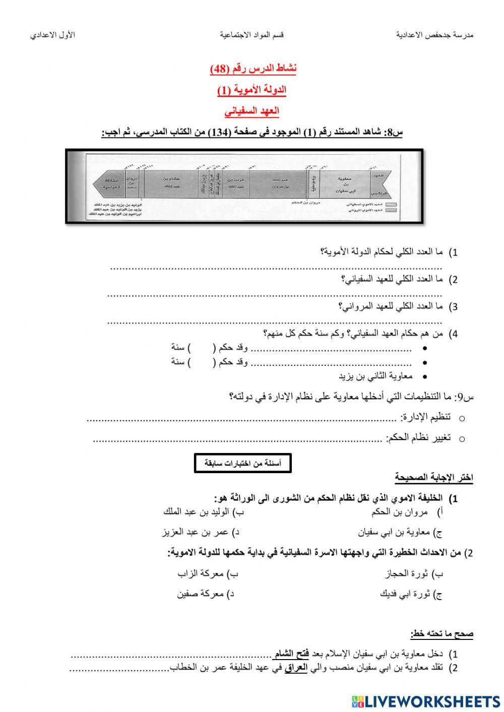 الدولة الاموية - العهد السفياني