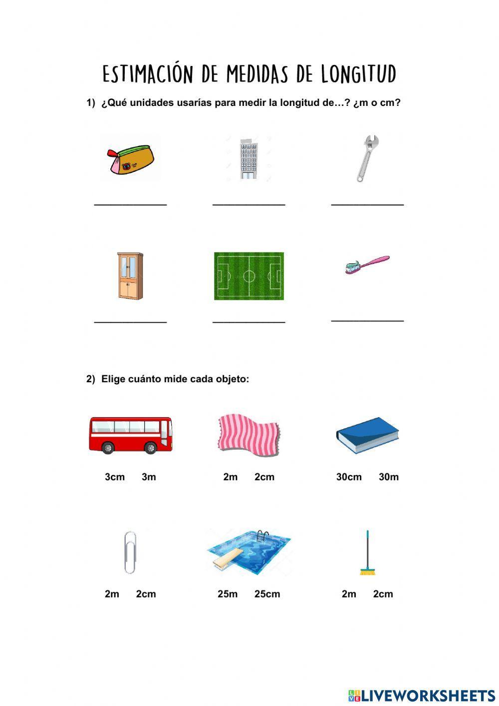 Medidas de longitud: estimación