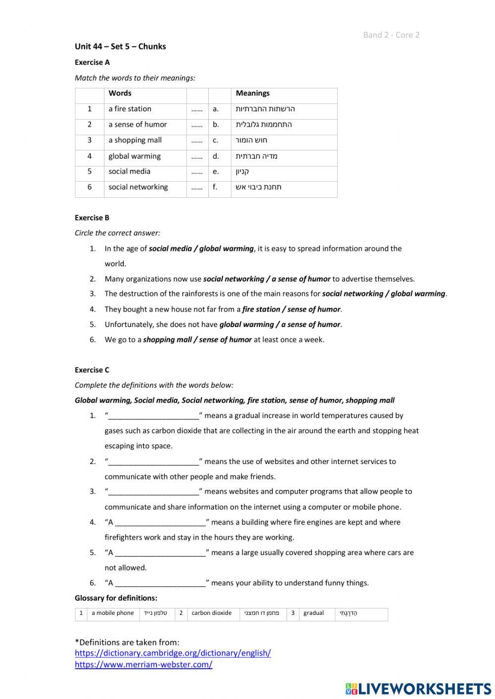 Band 2 (Core 2) - Unit 44 - Set 5