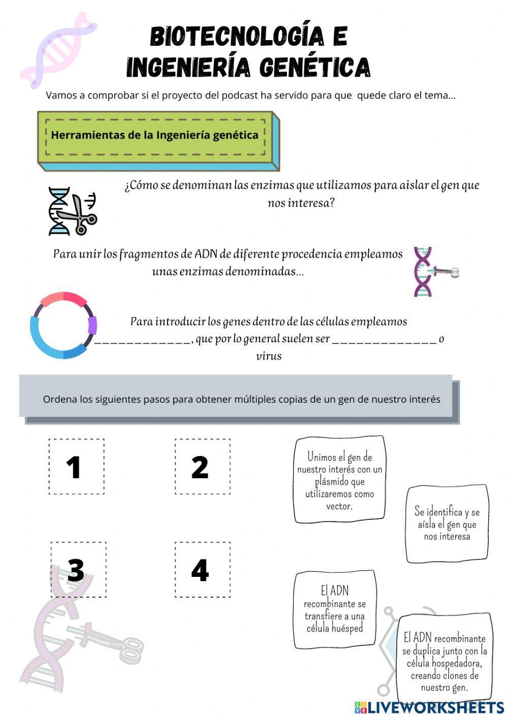Ingeniería gené… | Free Interactive Worksheets | 1968481, image size:1000x1414