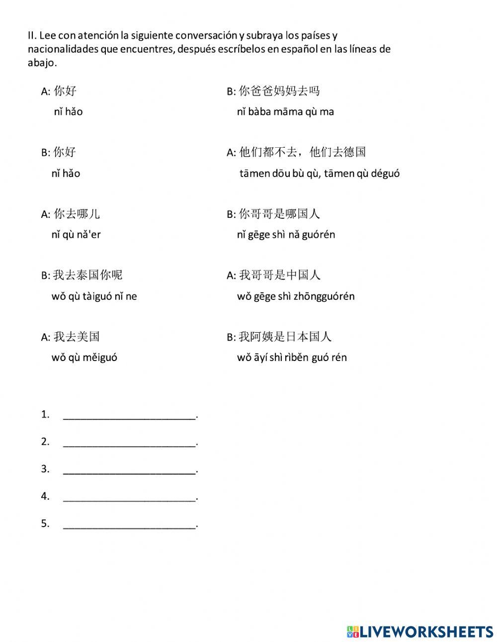 Examen chino modulos 13-14