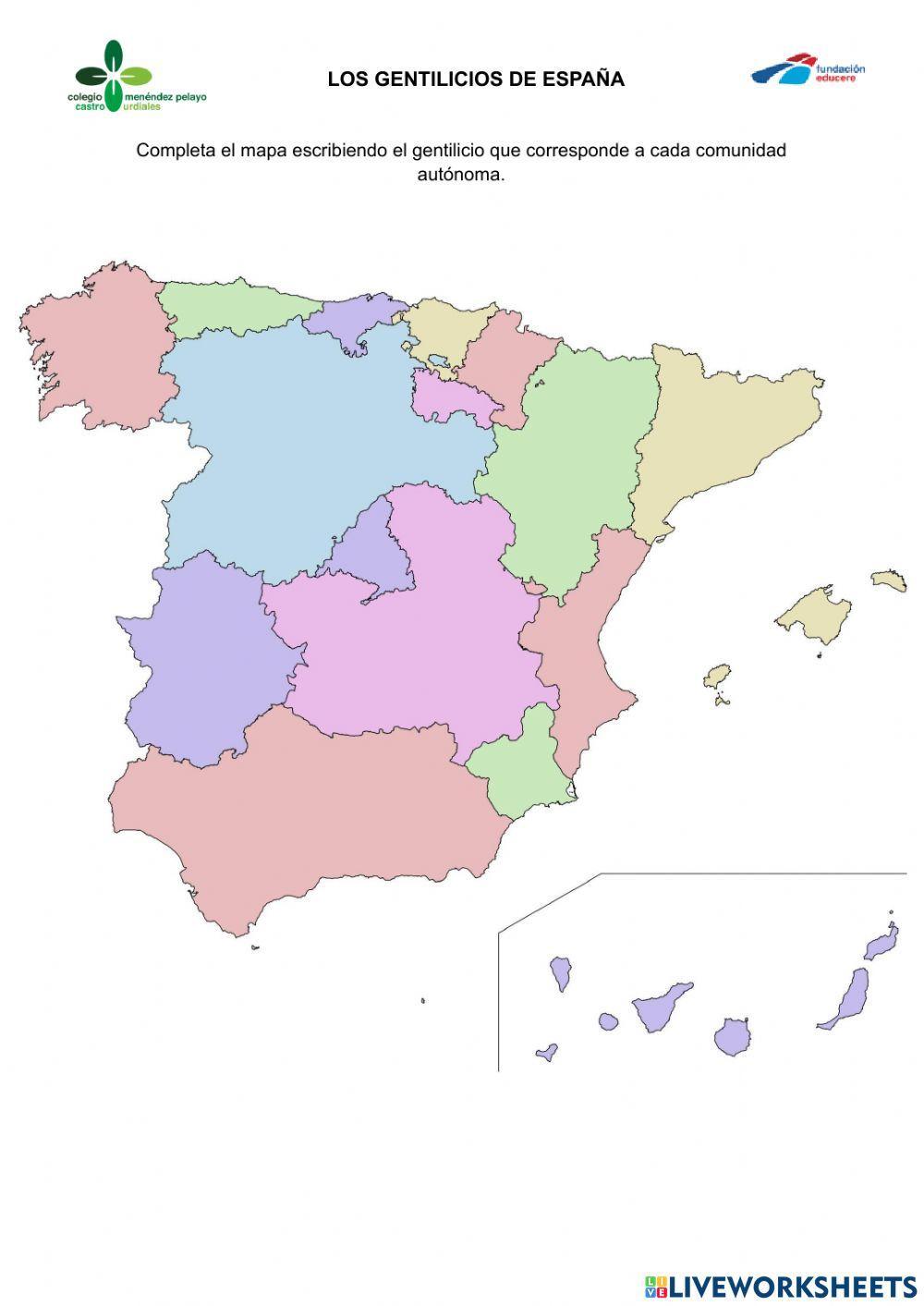 Gentilicios de España