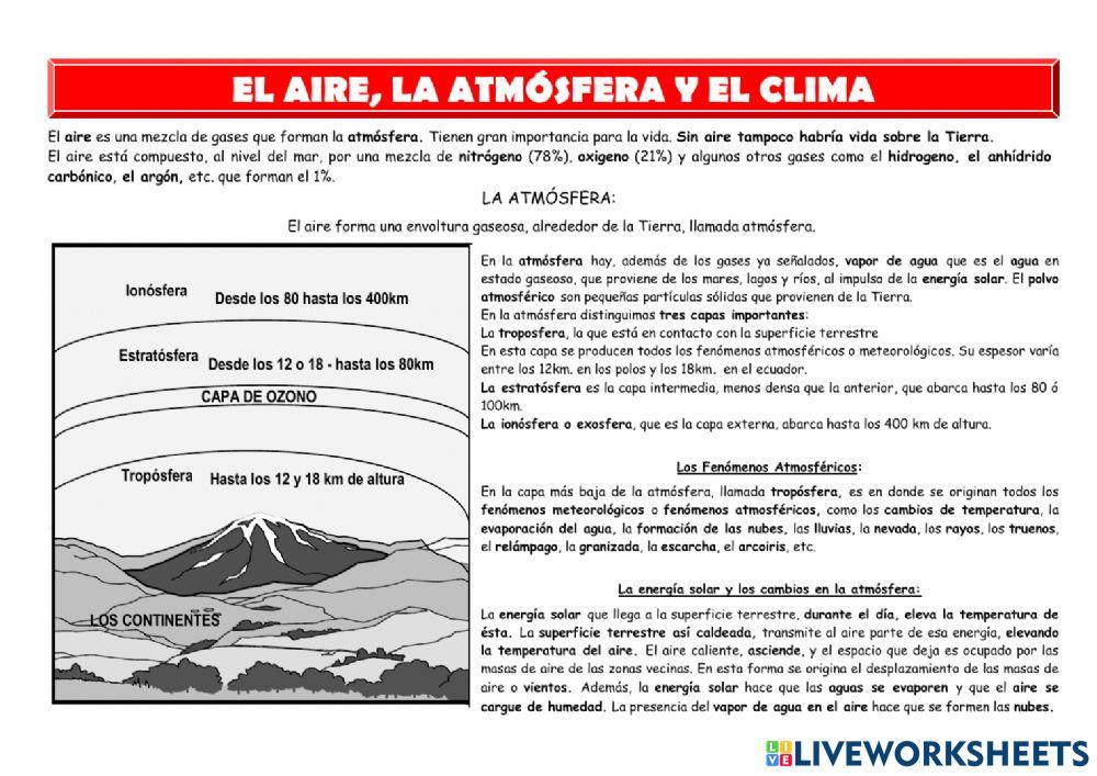 El aire, el tiempo y el clima