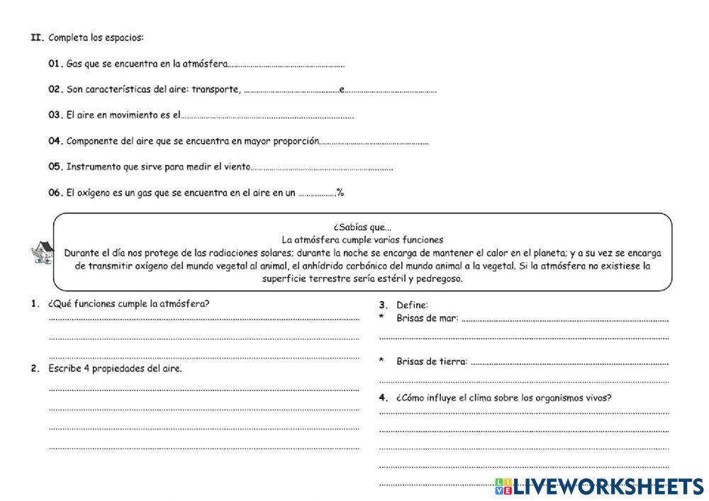 El aire, el tiempo y el clima