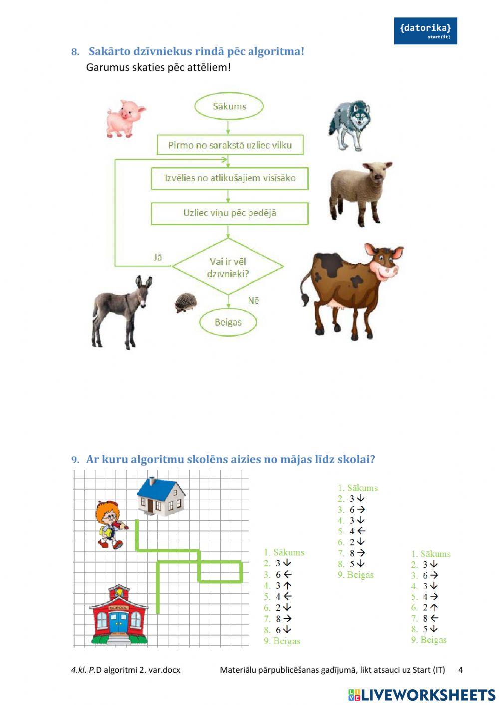 Algoritmi. pārbaudes darba 2. variants