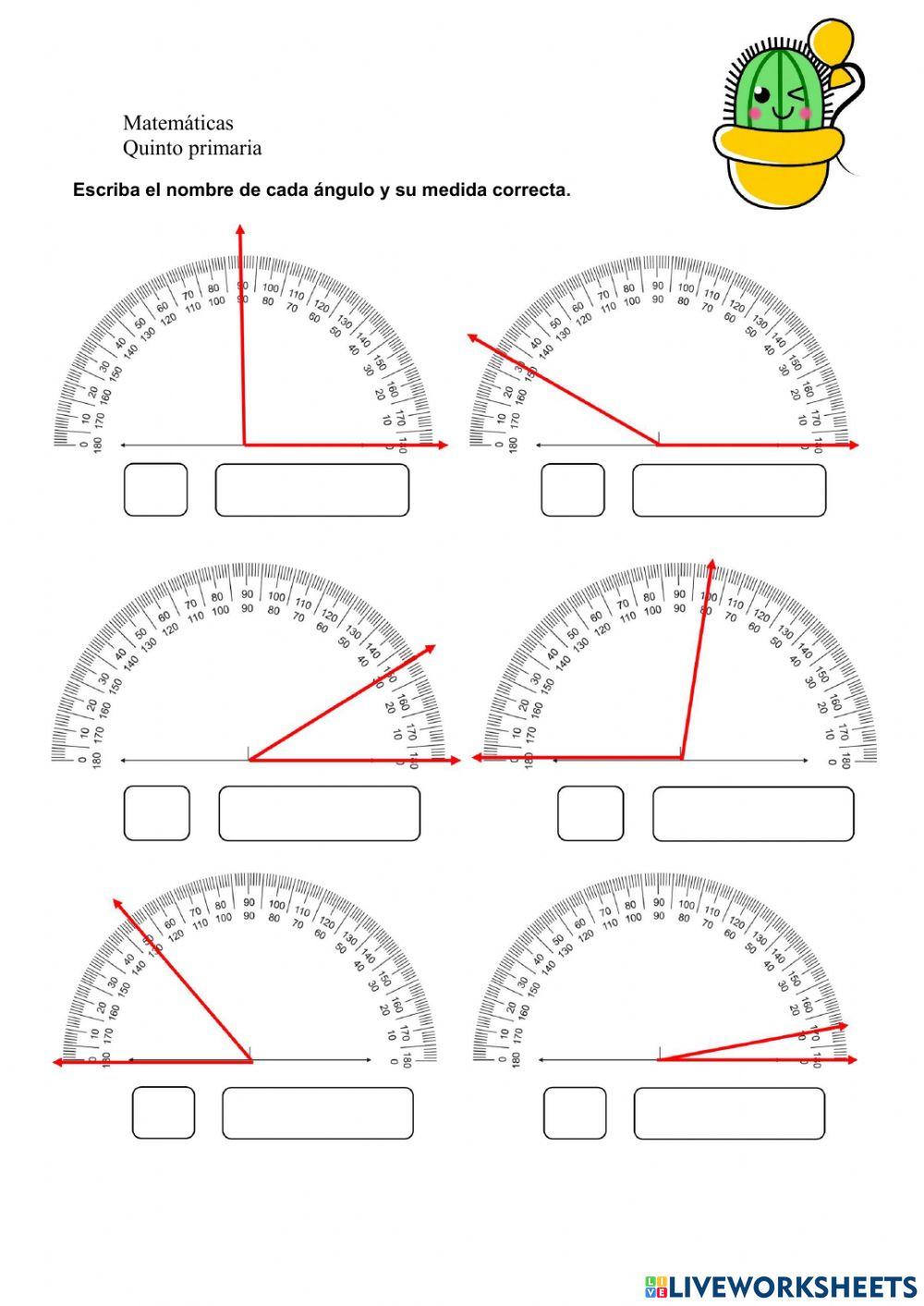 Clasificación de ángulos
