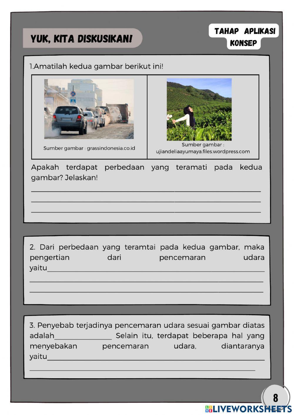 E-LKPD 7.3.8.3 Pencemaran Udara