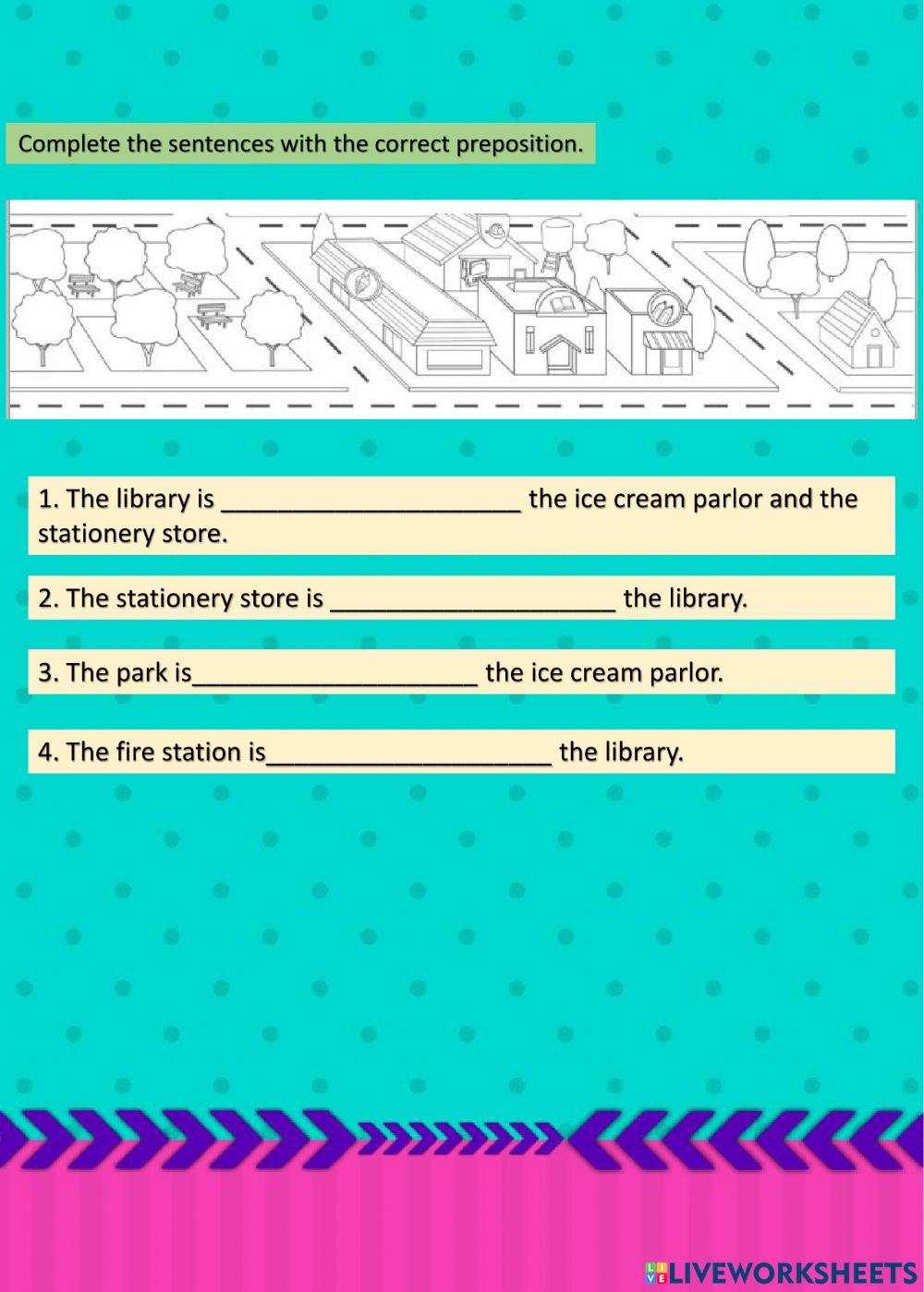 3rd. grade Prepositions of Place