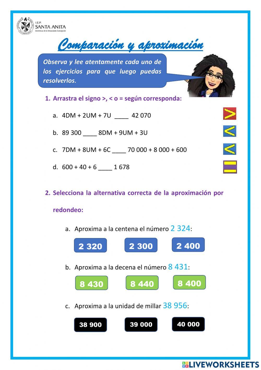 Comparación y aproximación