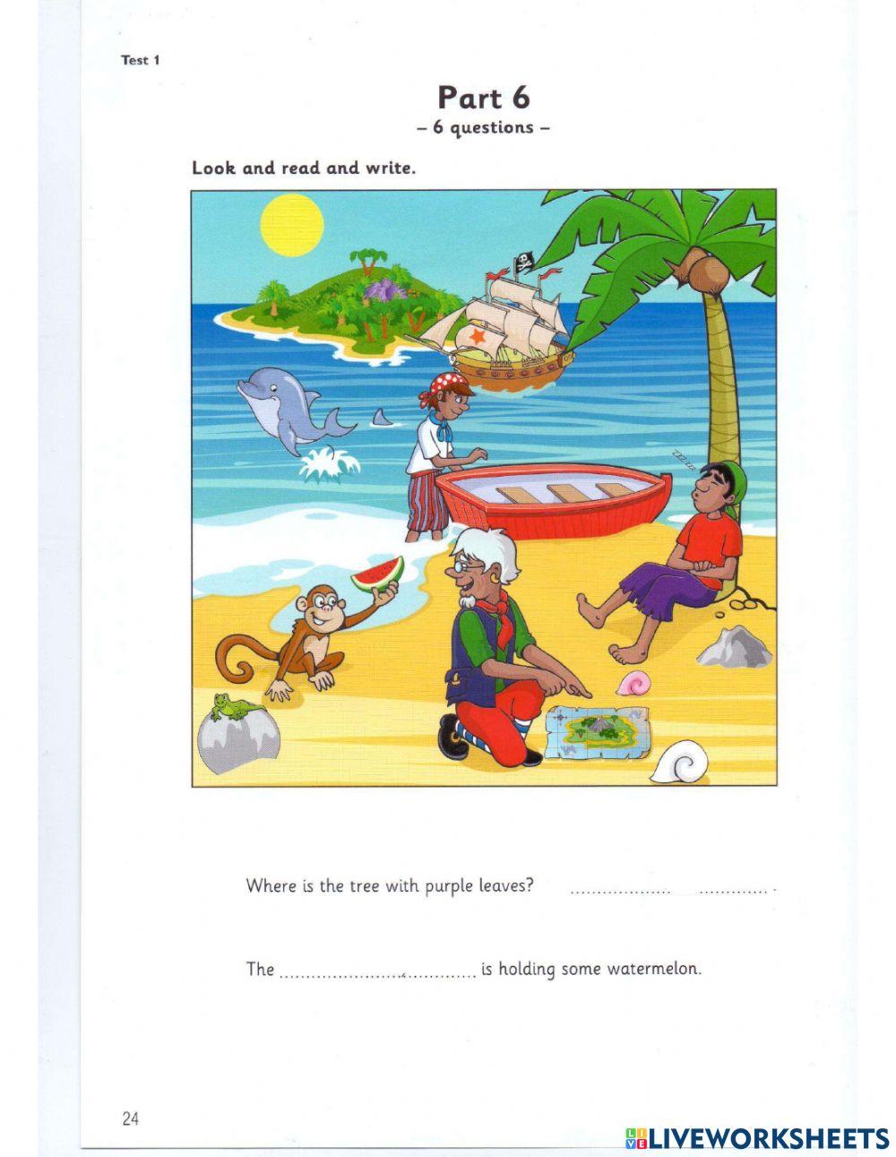 Movers 2 test 2 reading and writing part 4 2810469