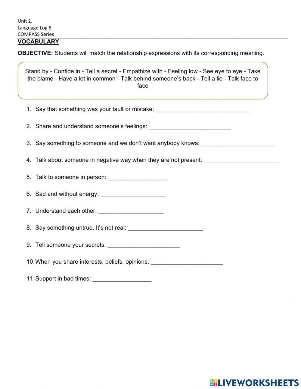 Relationship Expressions