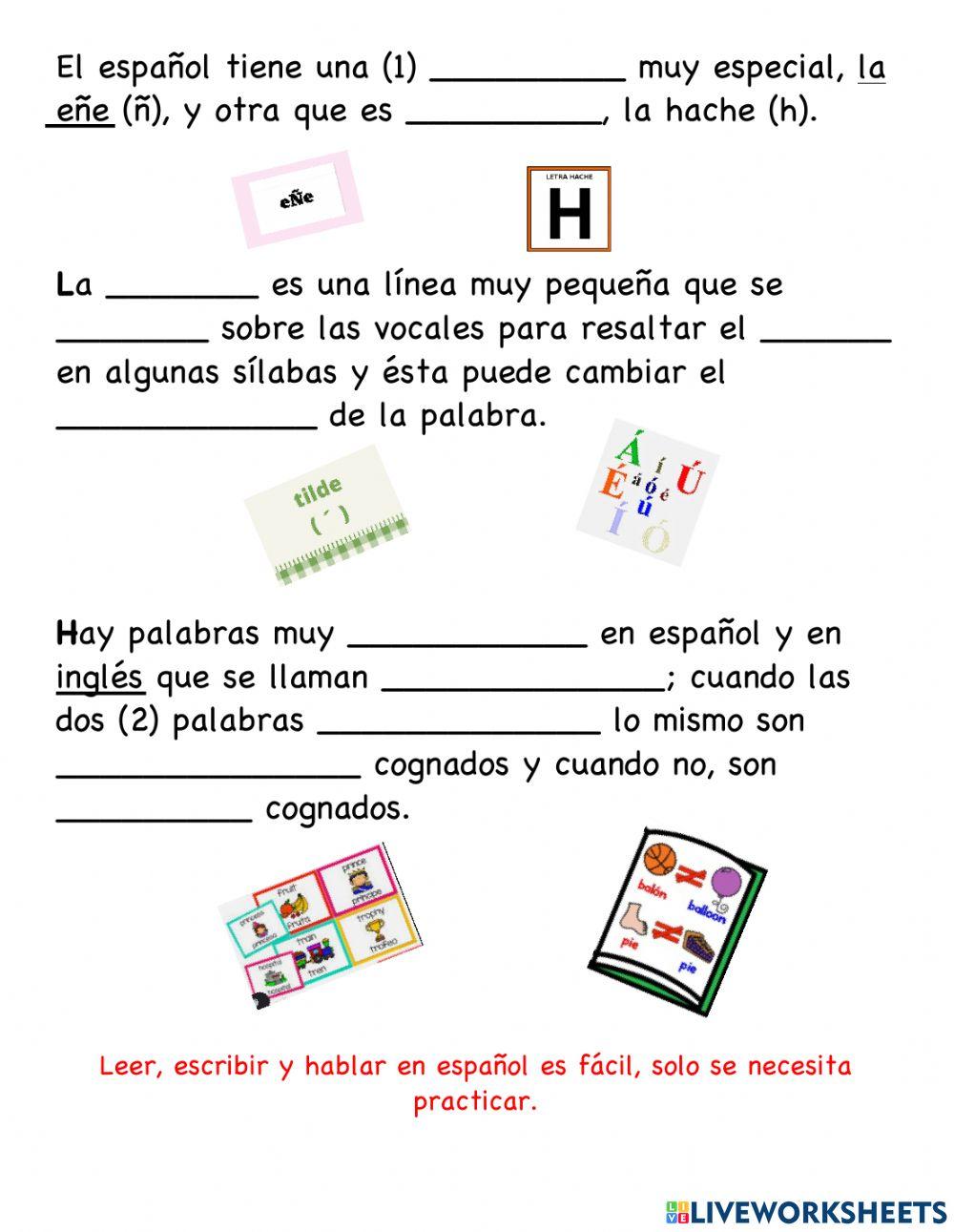 El alfabeto o abecedario
