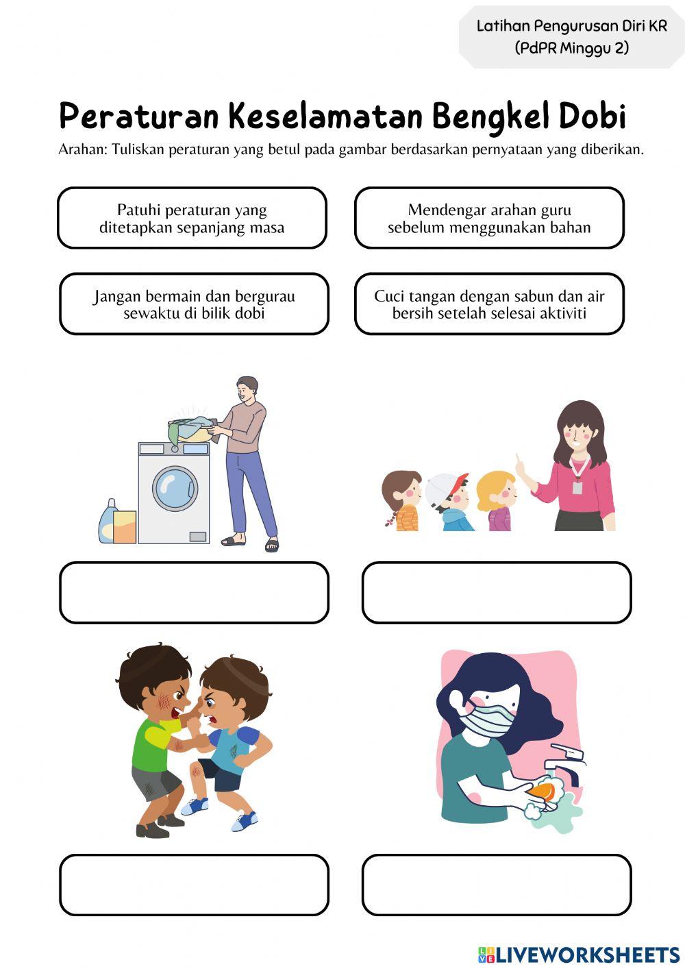 Peraturan Keselamatan di Bilik Dobi