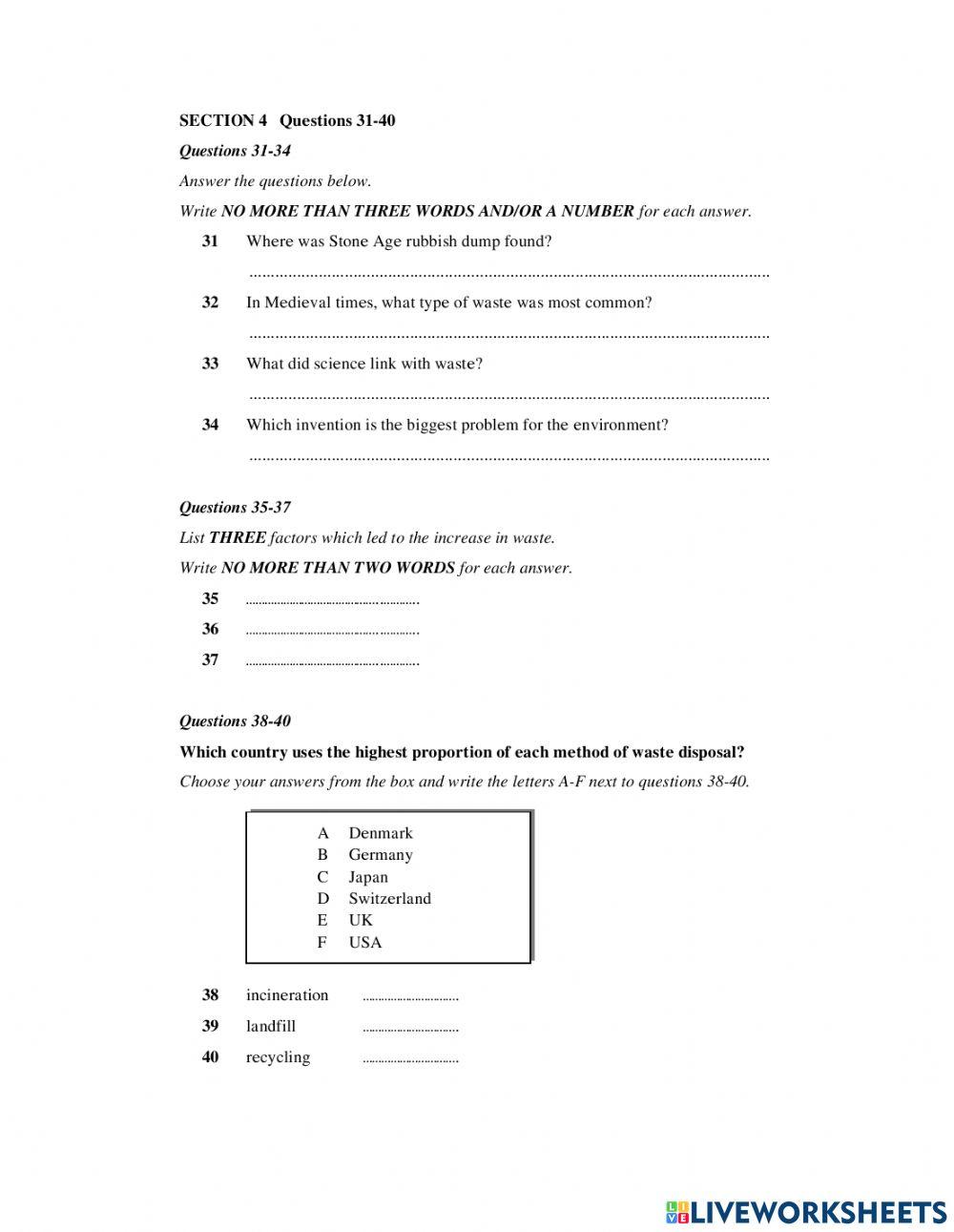 Pre extra listening 69