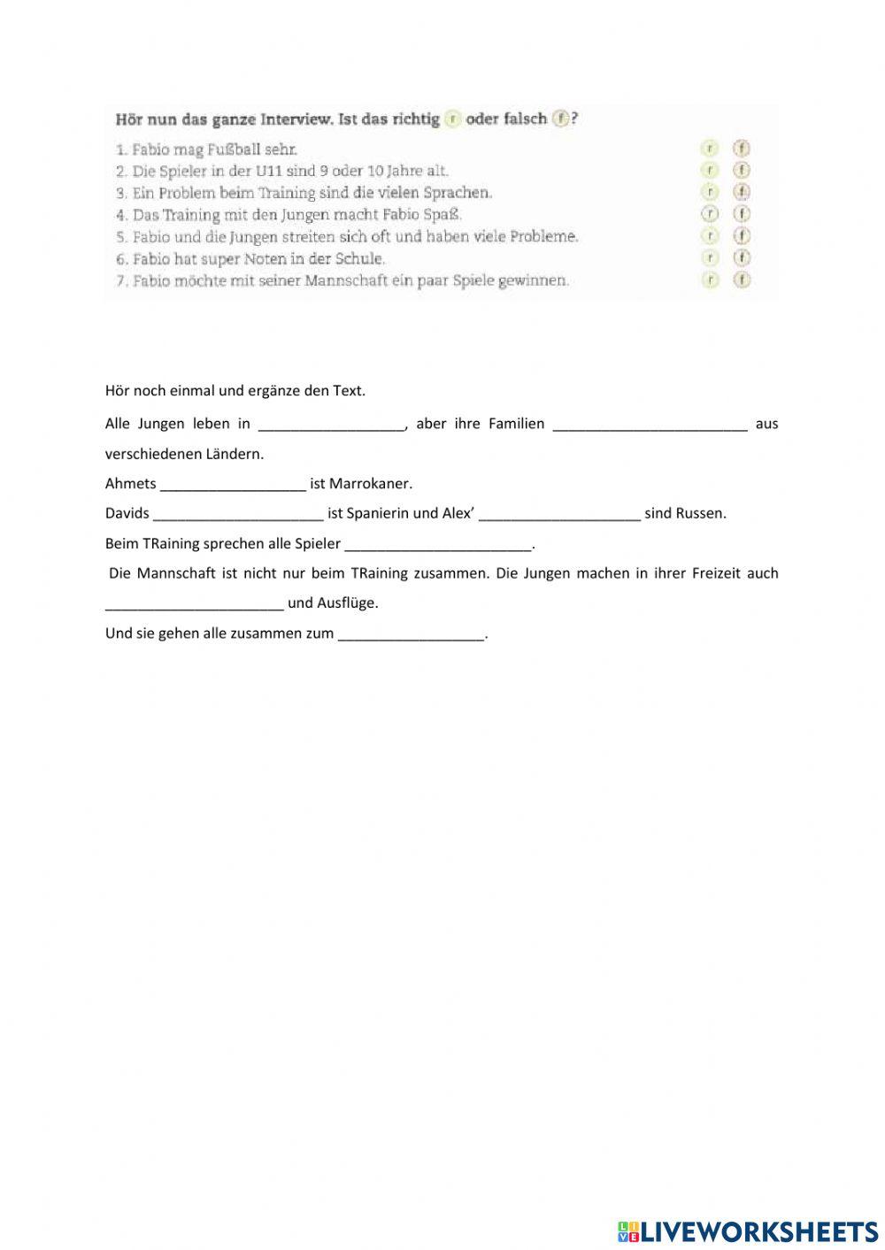 Fabio - Leseverstehen - KB 22