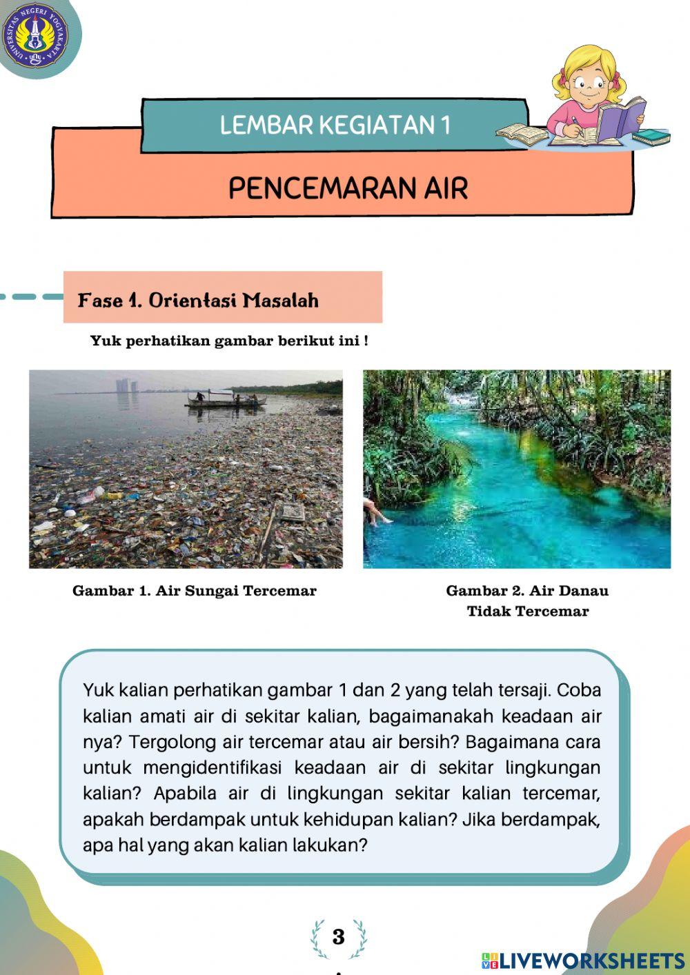 E-LKPD IPA Berbasis PBL Terkait Pencemaran Air