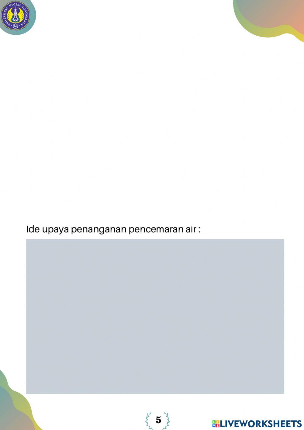 E-LKPD IPA Berbasis PBL Terkait Pencemaran Air