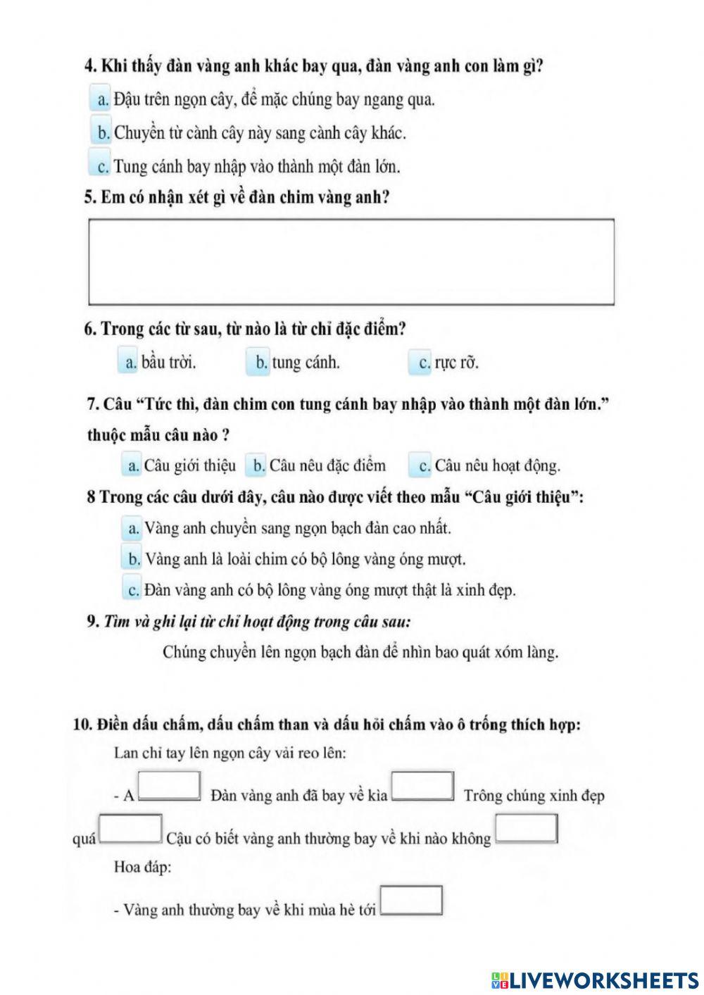 Ôn tập tiếng việt tuần 28