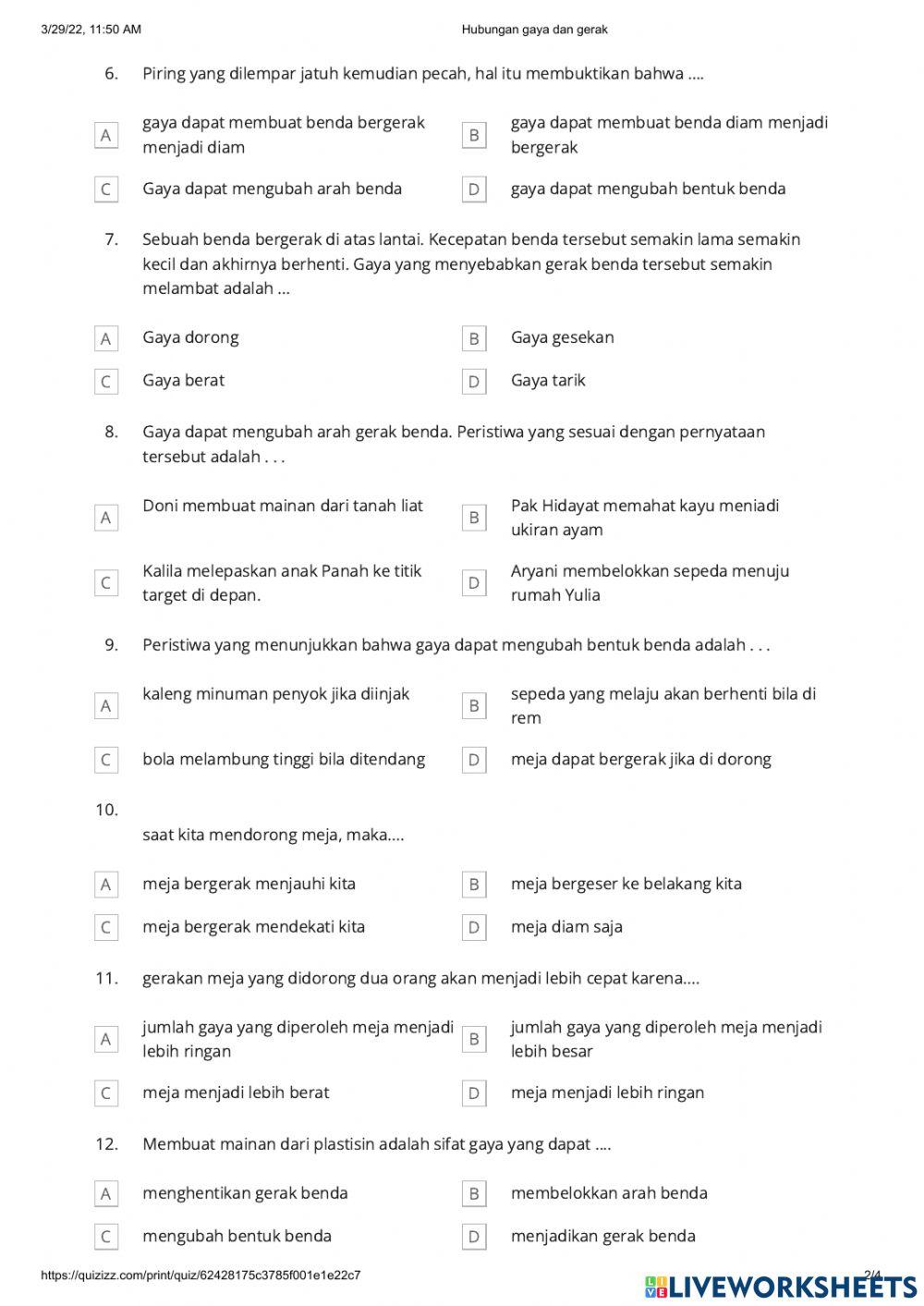 Hubungan gaya dan gerak 1