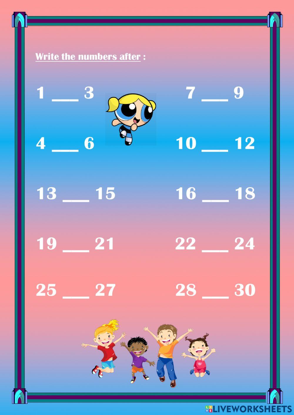 Numbers Before and After - Class 1