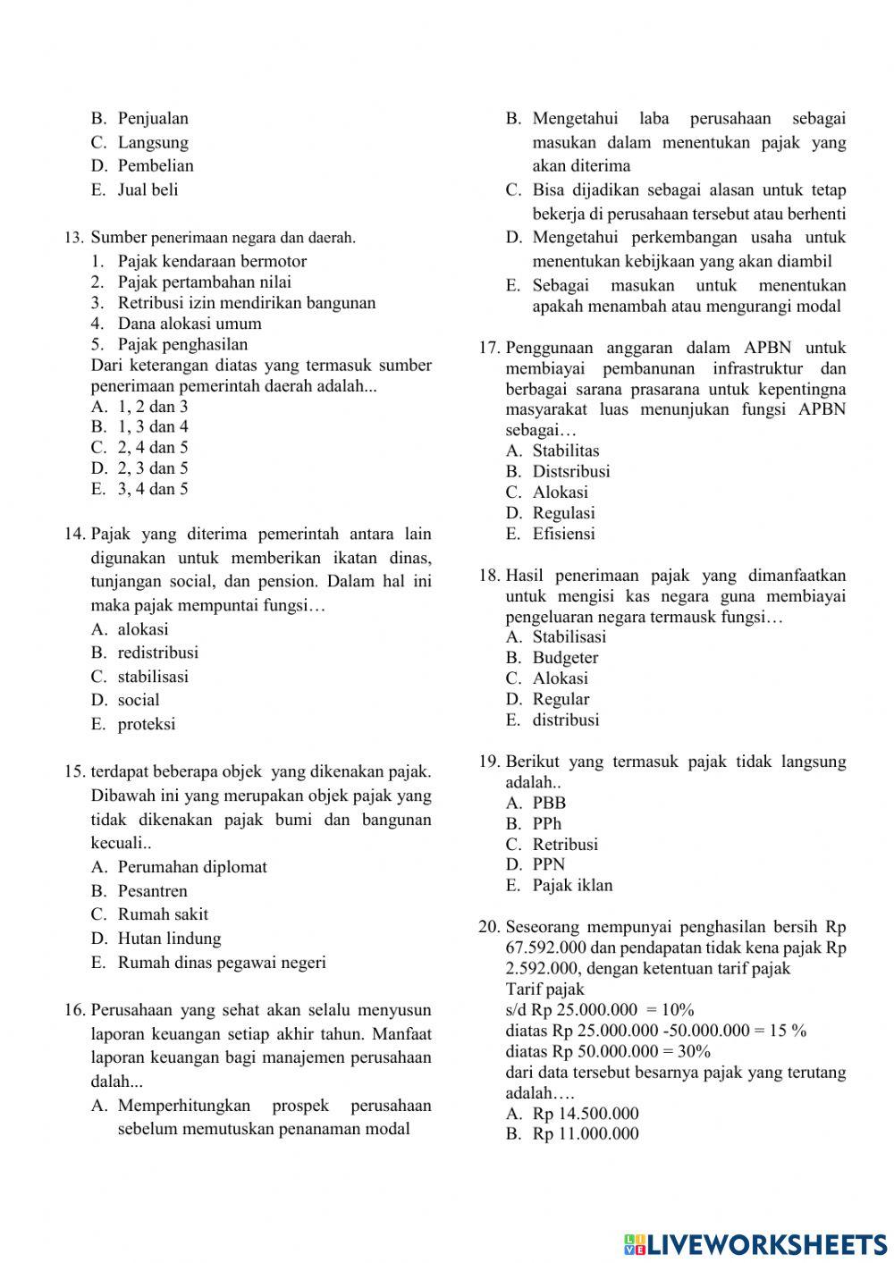 Ekonomi XI PTS GENAP