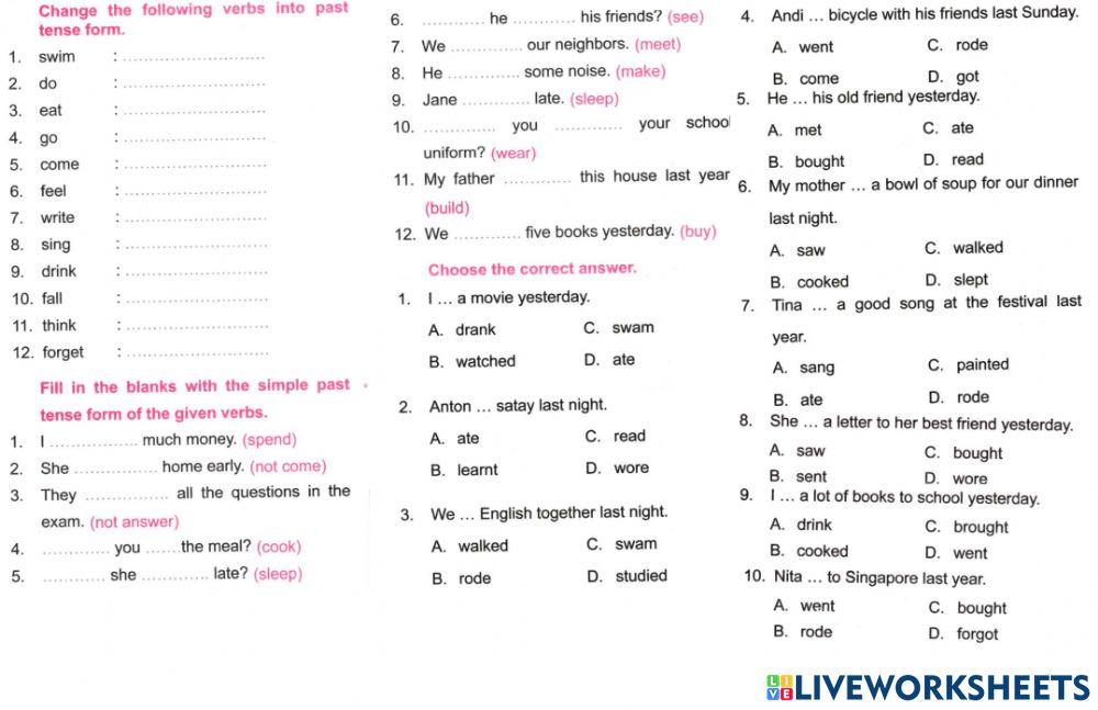 Sm sd 5 english simple past tense 1