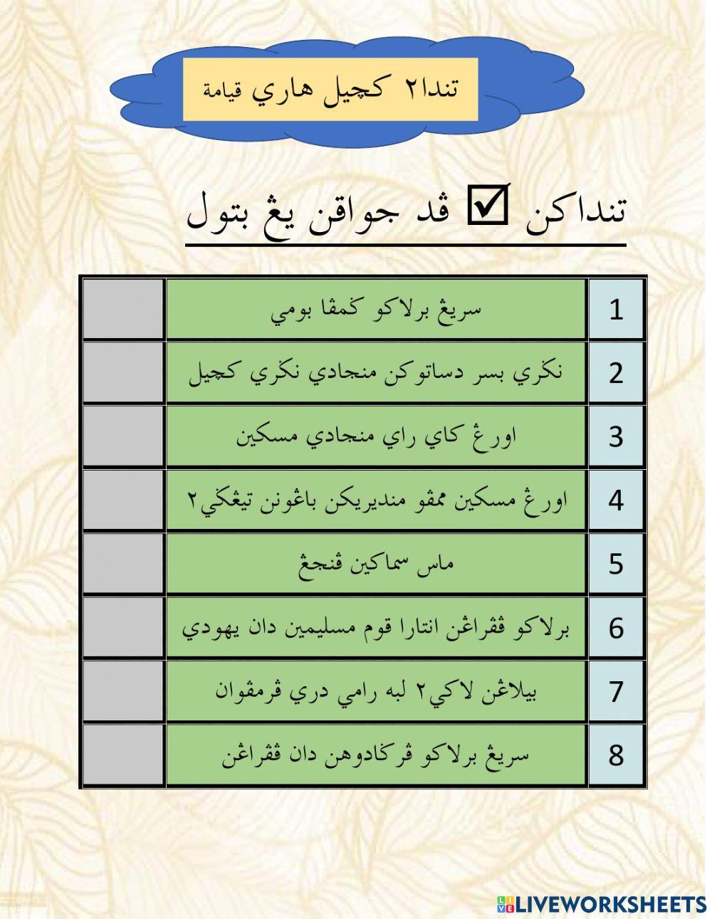 Tanda Kecil Hari Kiamat