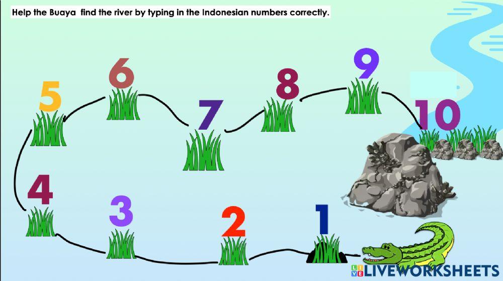 Indonesian Numbers 1 - 10