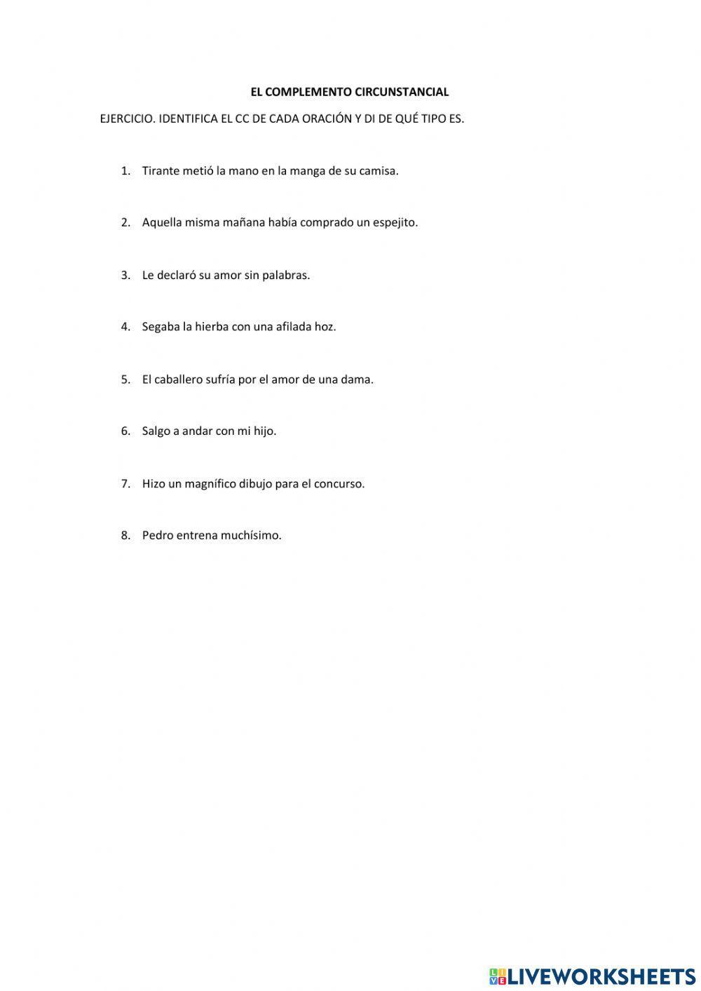 El complemento circunstancial