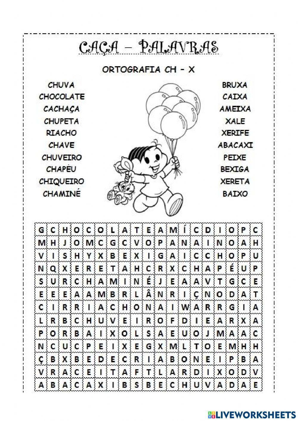 Caça-palavras simples 3 worksheet