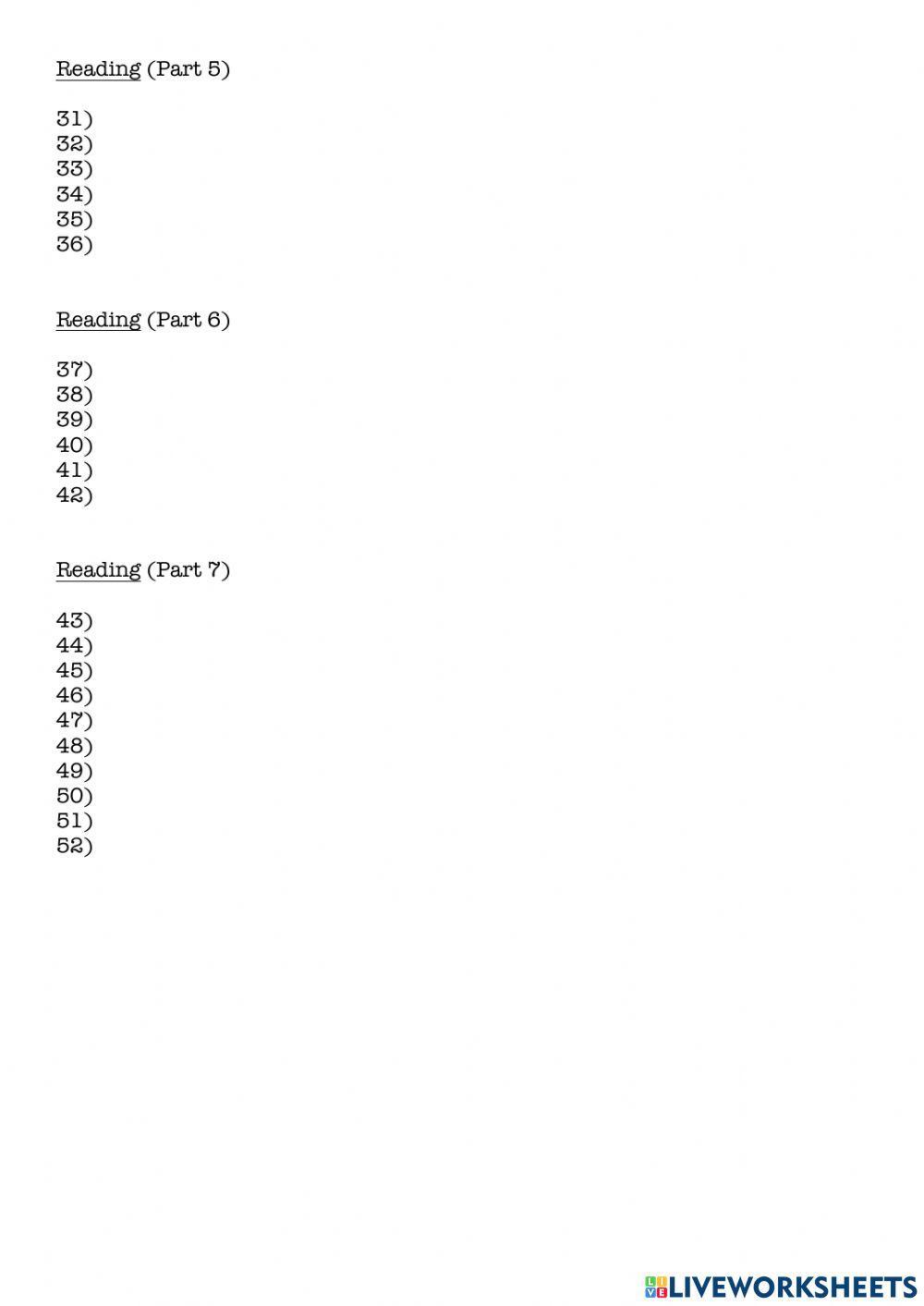 FCE - Paper 1 Lighting a town