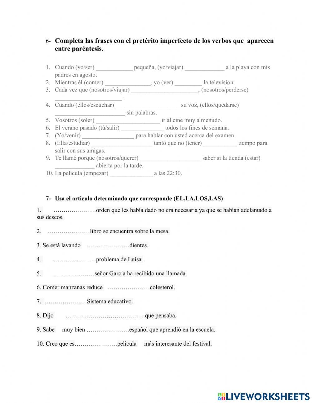 Conjugación de los verbos regulares e irregulares