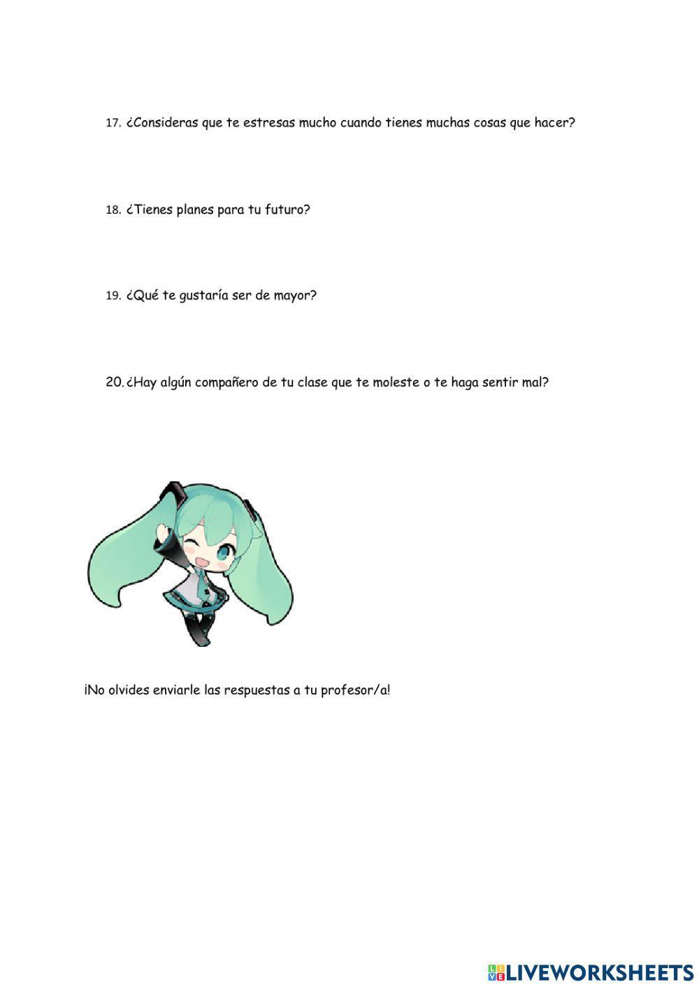 Autoevaluación para 1 ESO by Miku