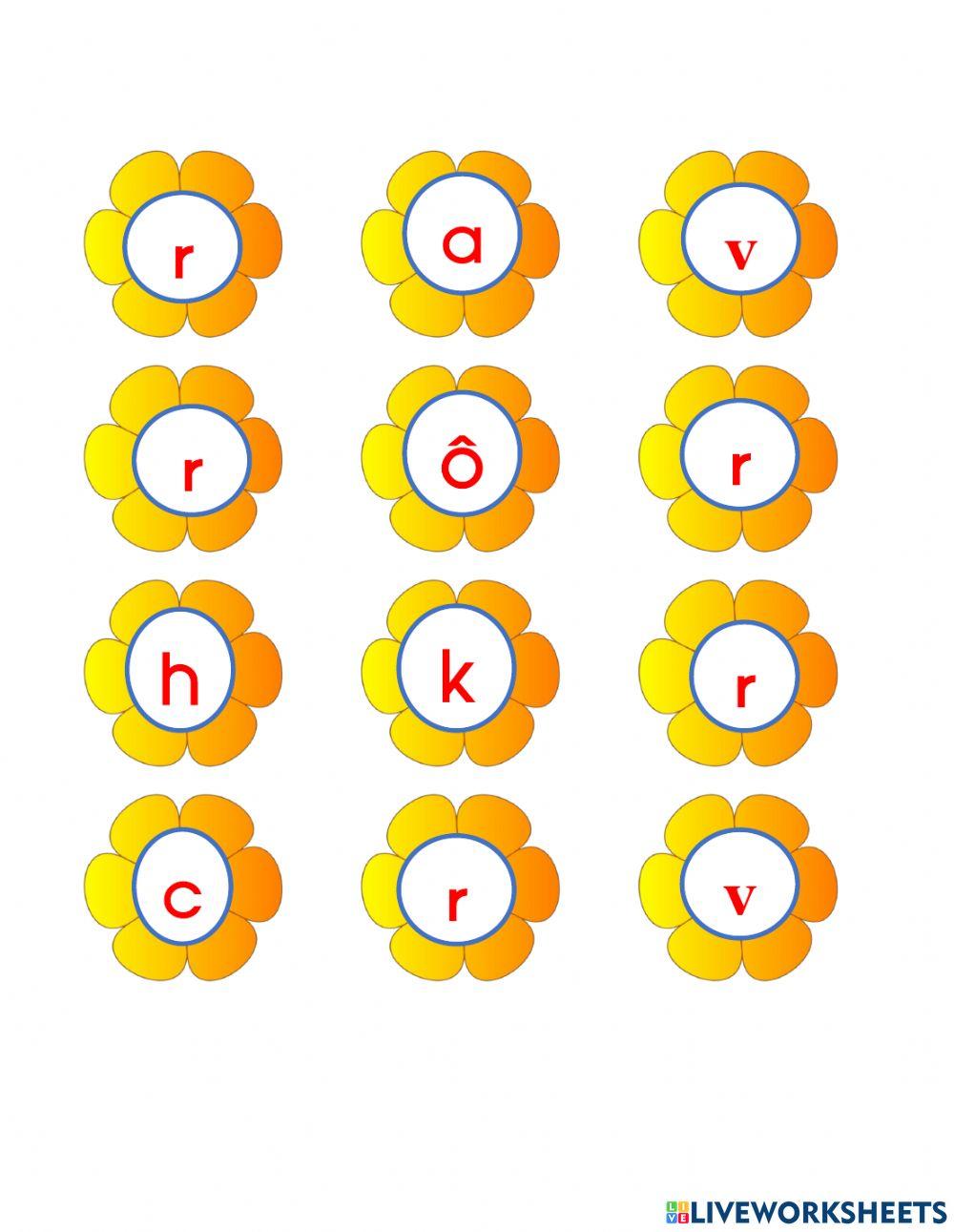 Bài tập chữ cái