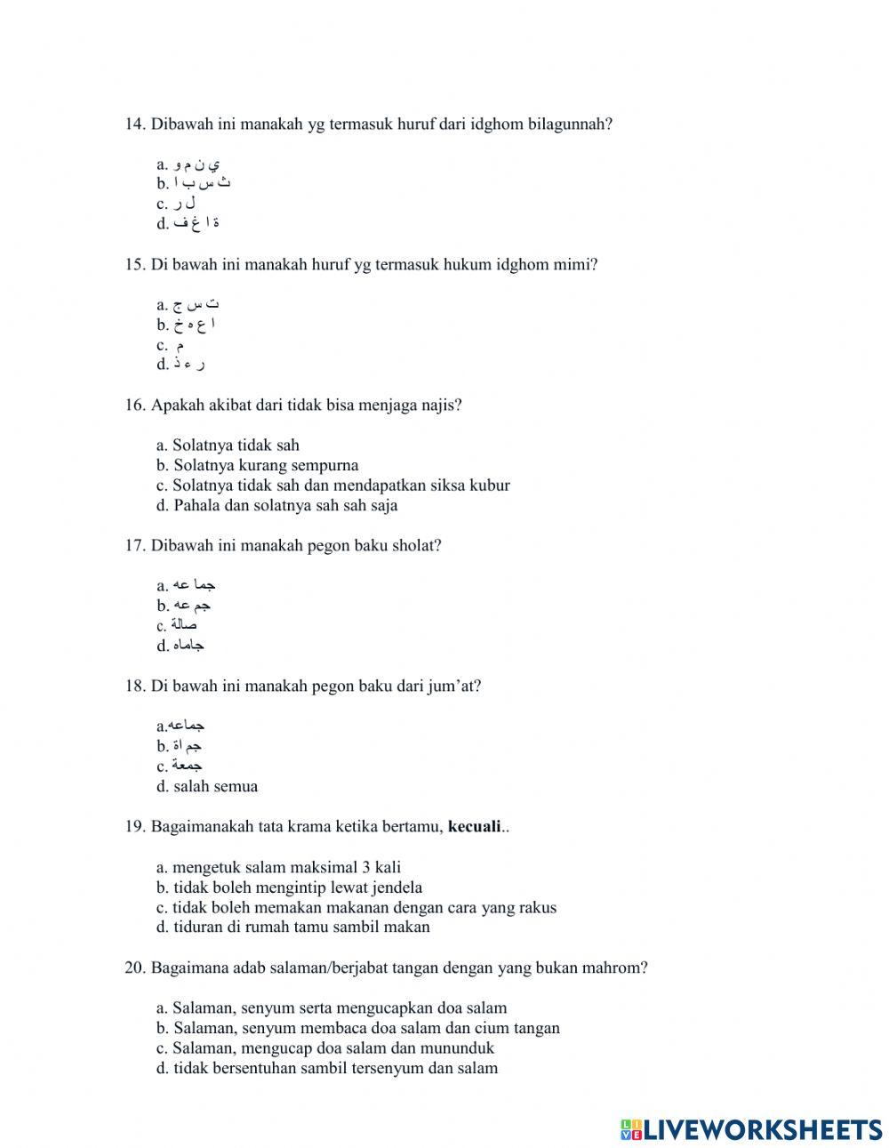Soal kelas B