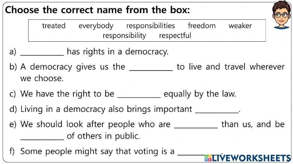 Spain's Political System Worksheets (1)
