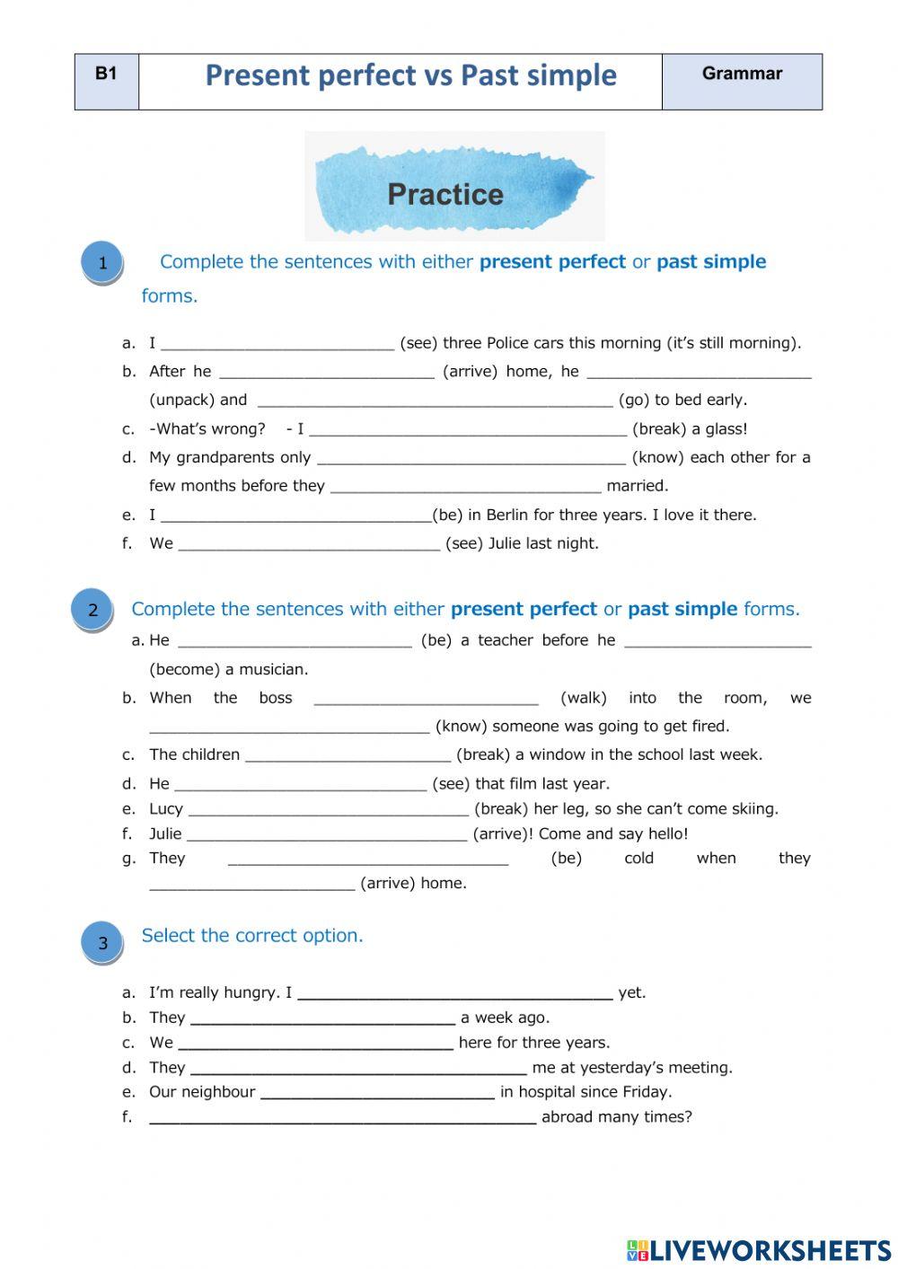 Present perfect vs past simple1