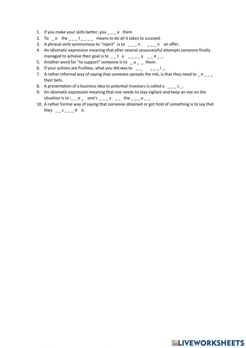 Market leader upper u 9 text vocab reinforcement