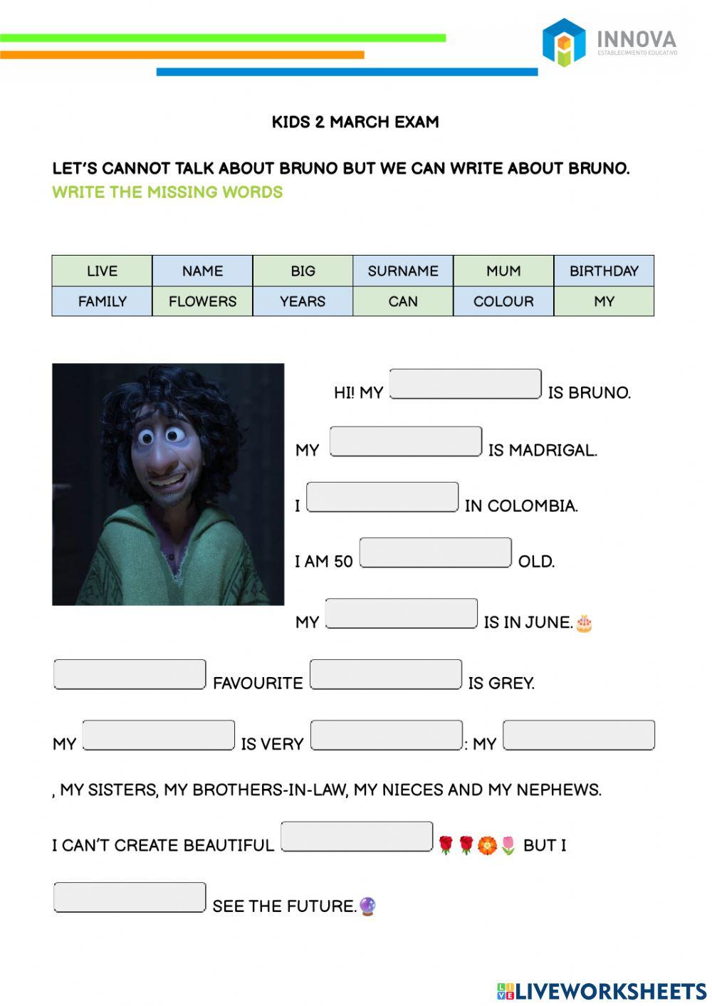 English Online Exercise For Grade 3 Live Worksheets English Online Exercise For Grade 3 Live Worksheets