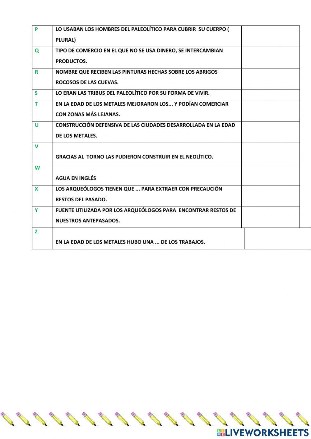 Pasapalabra prehistórico