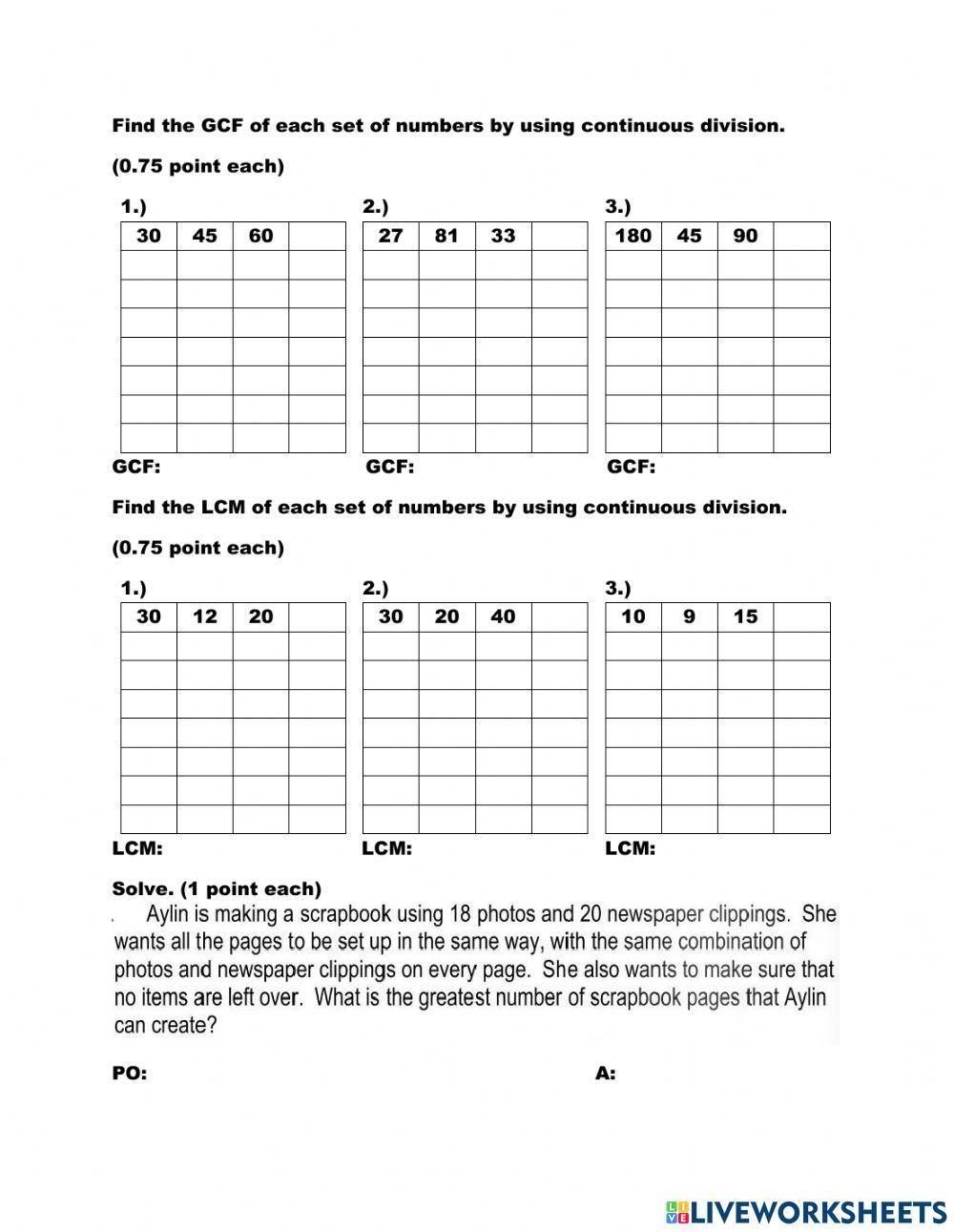 Math Exam 5th grade