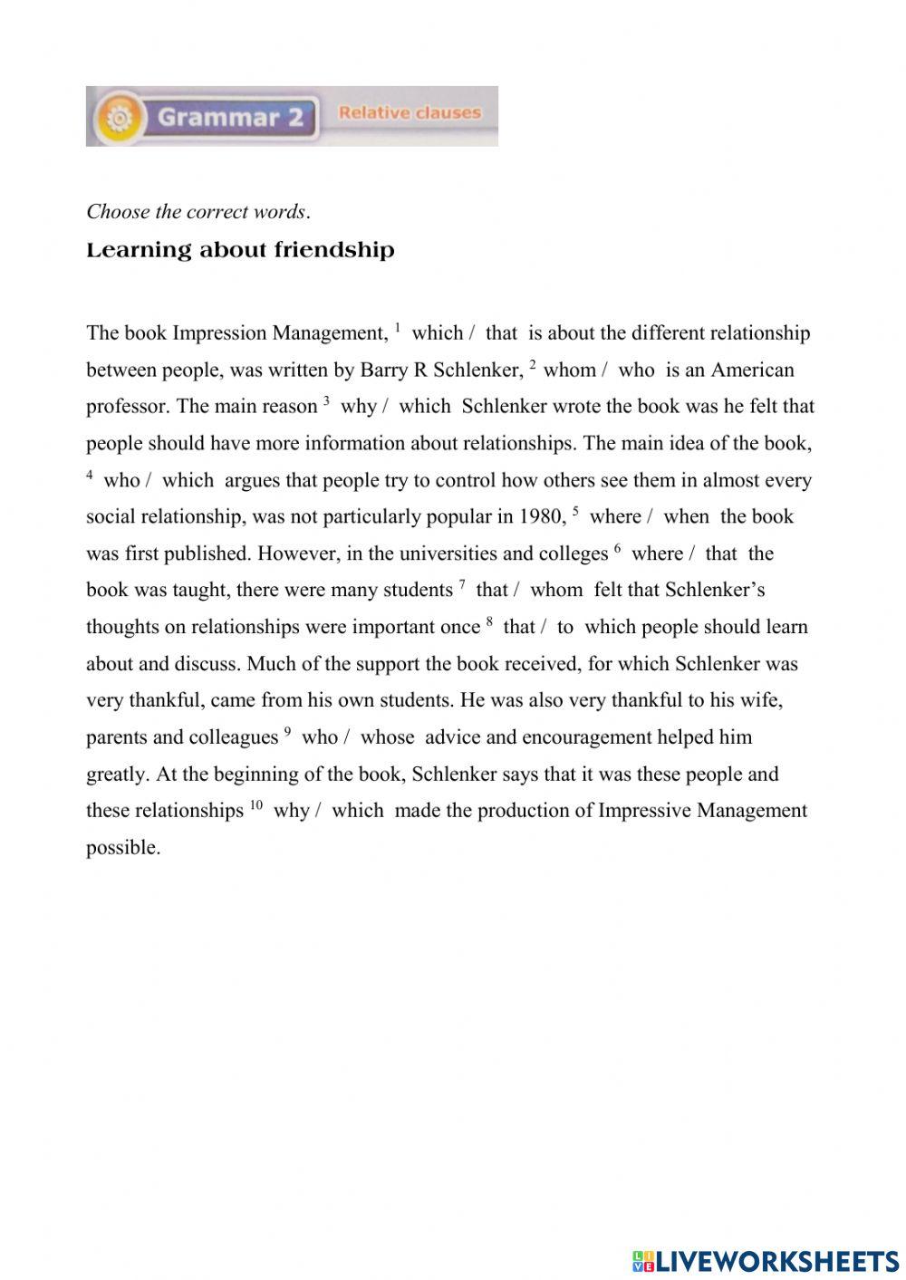 Relative clauses unit 1