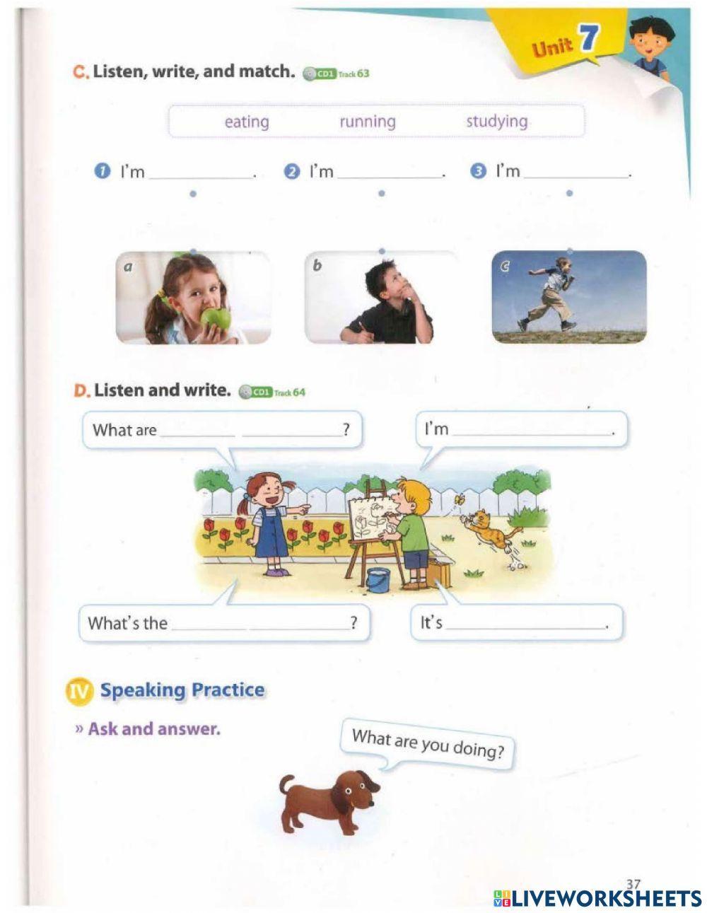 Practice listening: What are you doing?