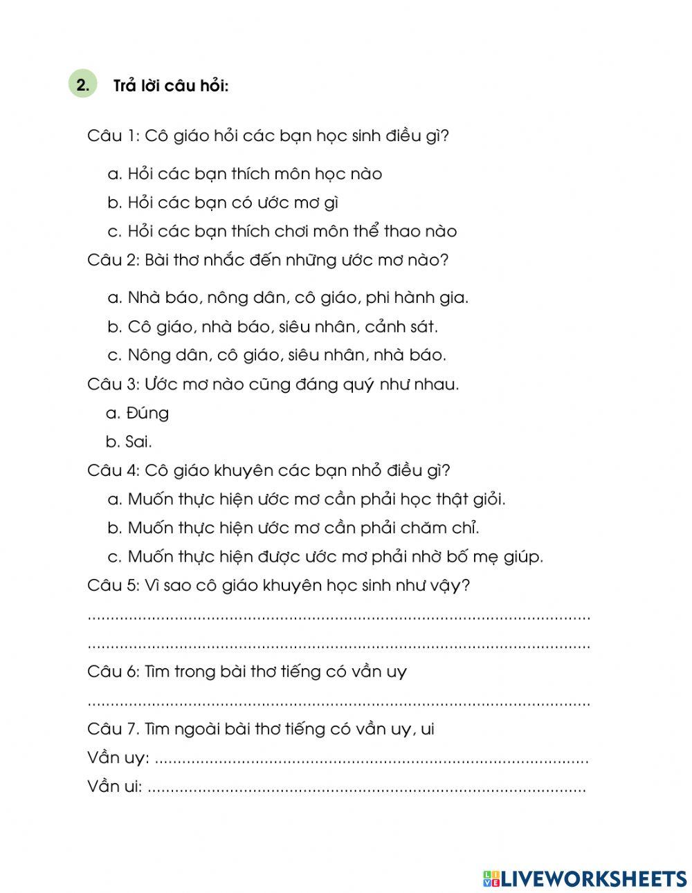 Phiếu bài tập tuần 24