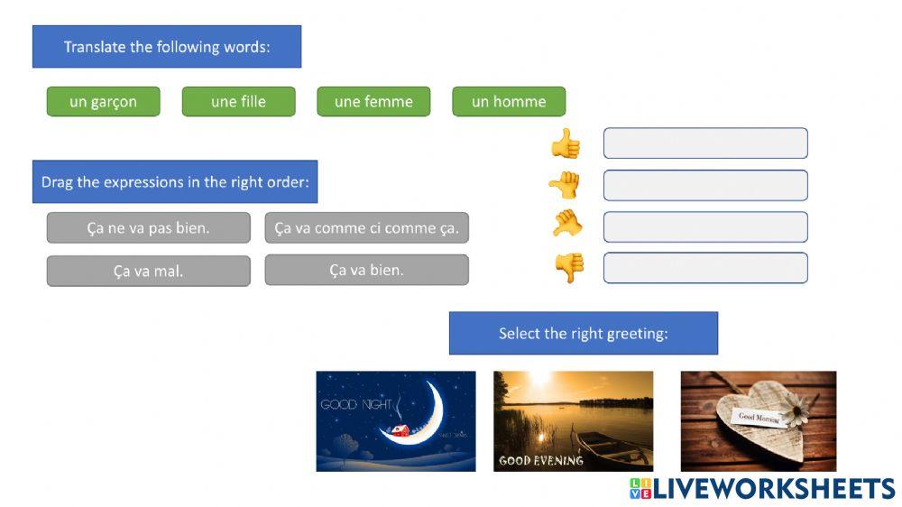 Revision  Greetings Yr 4