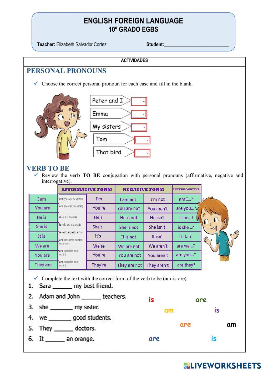 Personal Pronouns