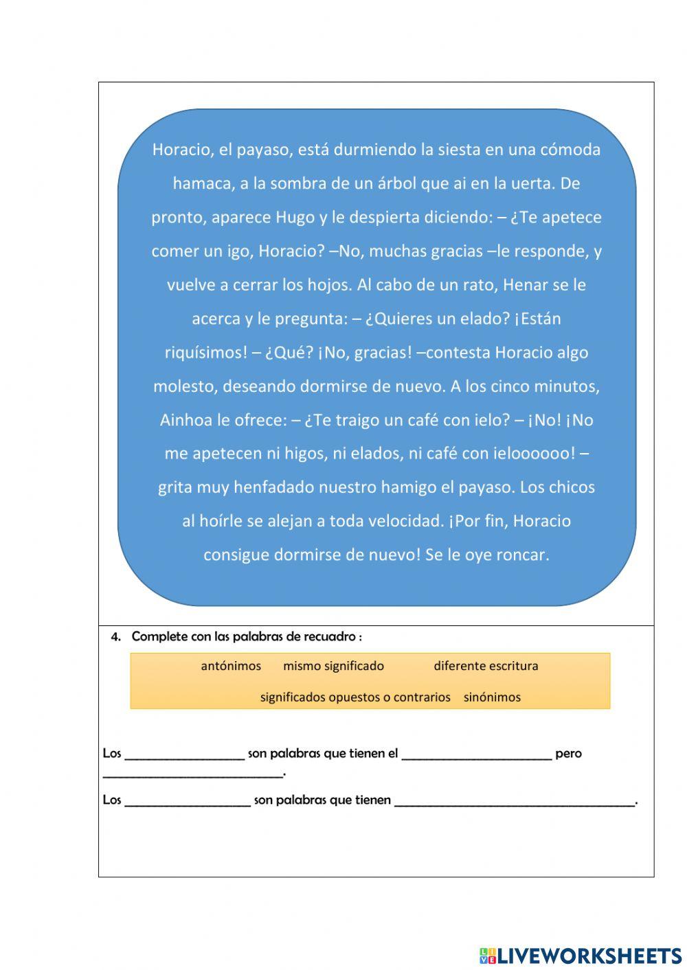 Examen lengua y literatura